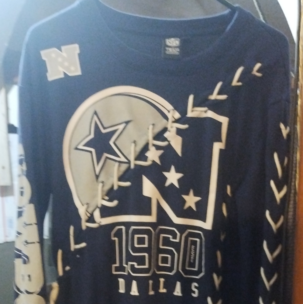 RARE Dallas Cowboys Lace-Up Jersey Shirt - Women's Medium